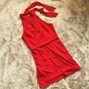 Red mini dress by Halston, NWOT
